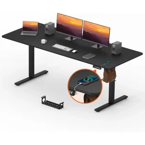 Computer Standing Desk, with Cable Management,
