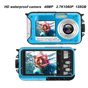 Dual Screens Waterproof Digital Camera Full HD 48MP Image