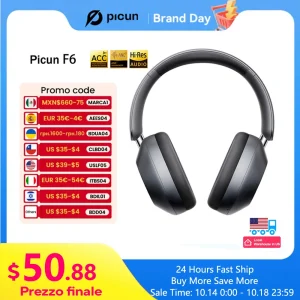 Picun F6 Active Noise Cancelling Wireless Headphones